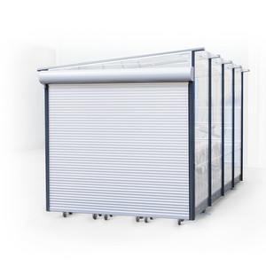 Abri pour chariot Sigma - Toit en appentis, structure aluminium, bardage plastique, design clair et protection optimale_2