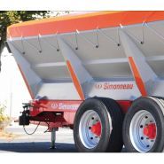 BSD(E)+ remorques à vis - grand caisson d'égouttage Maitre-Simonneau - capacité 40 hl à 120 hl, caisse inox ou acier_1