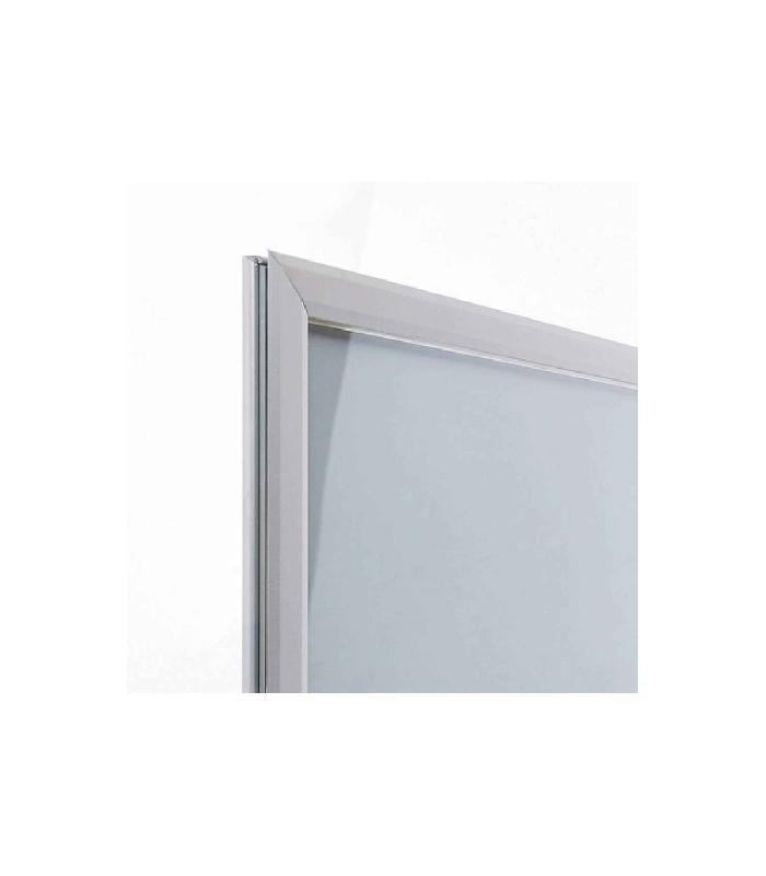 Cadre d'affichage clic clac double face en aluminium gris à adhésiver - Référence : BCS-A1-DS_1
