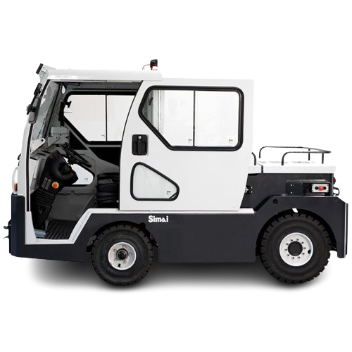 Chariot tracteur industriel à 4 roues SIMAI TE 252  conçu pour des applications lourdes, avec une capacité de 25000 kg en Alpes -  disponible en achat neuf et en location de courte à longue durée_1