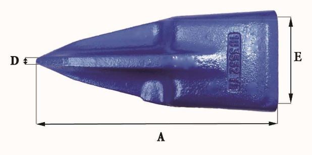 Dents de godet adaptables Feurst 1U 3553 TL - 15.70 kg - Dimensions 390x150x10 mm_1