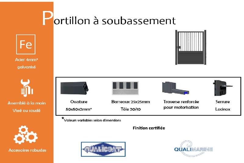 Portillon à soubassement - 1500 / 1750_1
