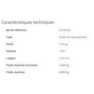 S40 teeth godet d'excavation - Rototilt - 150 L - Excavation bucket avec dents_1