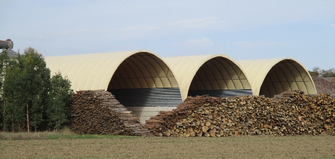 Tunnel de stockage / ouvert / structure en acier / ancrage au sol avec platine_1