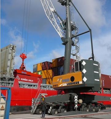 LHM 280 - Grue portuaire mobile Liebherr - Capacité de levage max 84t, portée 40m_1