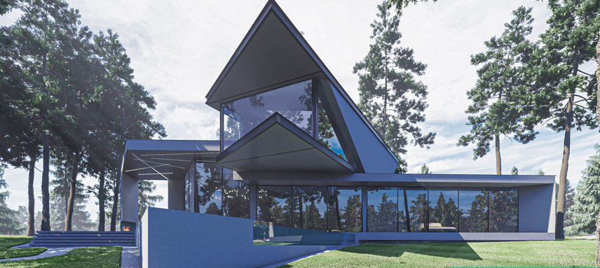 Maison préfabriquée à deux étages en acier - 340 m2 - 6 chambres ou 5 chambres et un bureau - ISK356_1