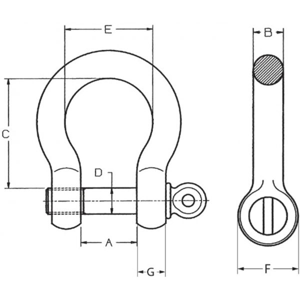Manille de levage lyre HR à visser - modèle AG_MLVR - capacité jusqu'à 85 tonnes_1