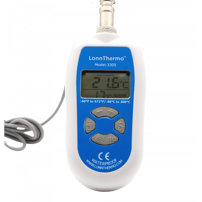 Thermomètre à piquer THERMO-3305 - Étanche, sonde externe 150 mm, HACCP, -40°C à +330°C_1
