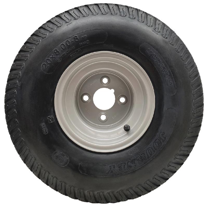 20x8.00-8 Roues de tondeuse à gazon P332 Road Legal 4 Inch PCD Rim 437kg (Set of 2)_1