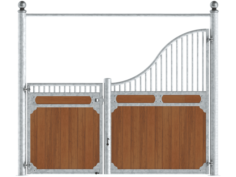 Façade Swing Wave - Façade de box pour chevaux avec ouverture totale pour curage mécanique - Gamme Wave_1