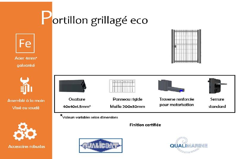 Portillon grillagé eco - 1060 / 1250_1