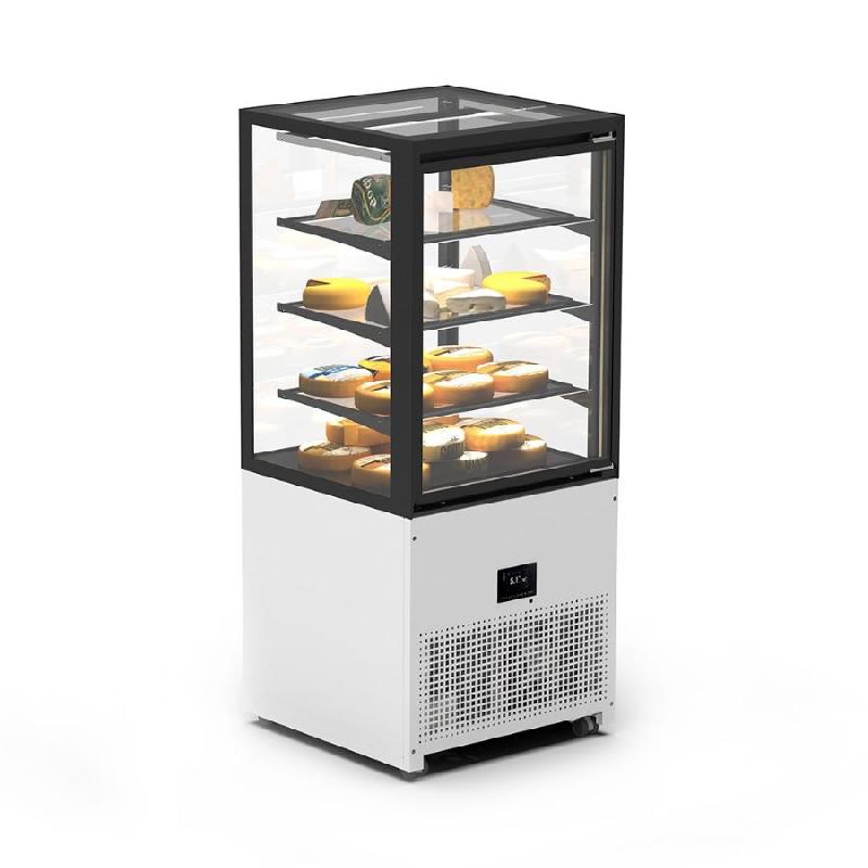 Vitrine réfrigérée INTEGRA sur base - 600 mm - 4 niveaux - H1400 mm - IN60/80-140 | Sayl Barcelona - Accès arrière, 815 mm, 1400_1