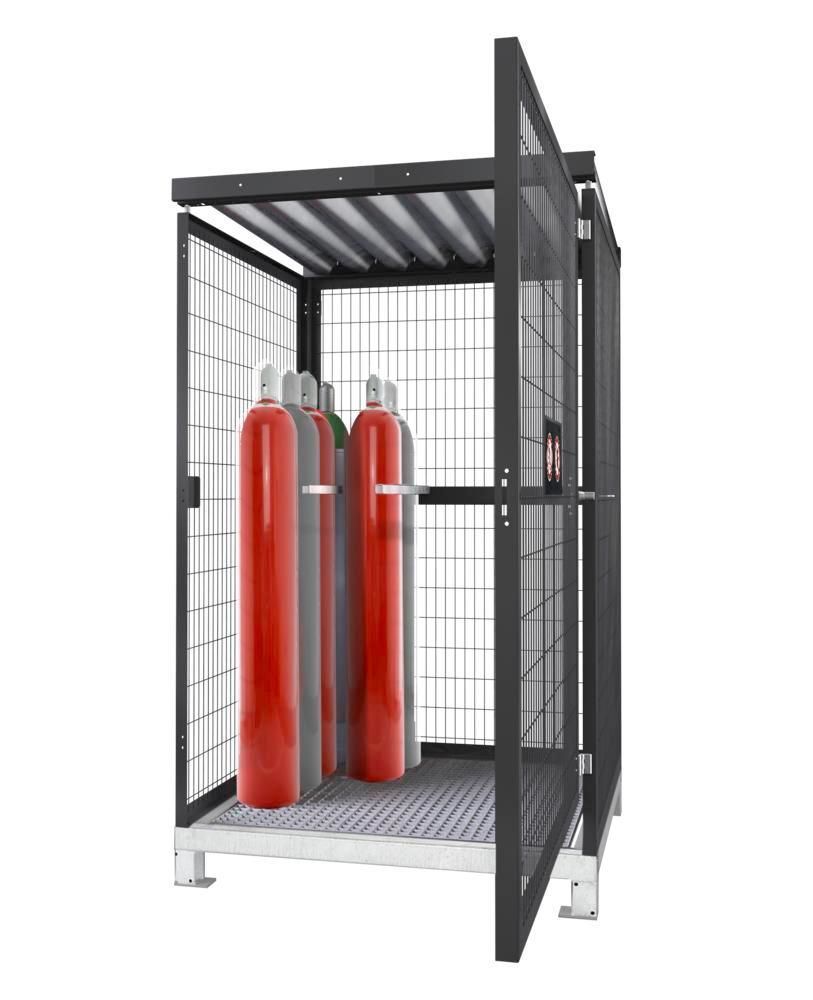 256858w - Local pour bouteilles de gaz GSN 1.15 - Stockage sécurisé extérieur - Acier galvanisé_1