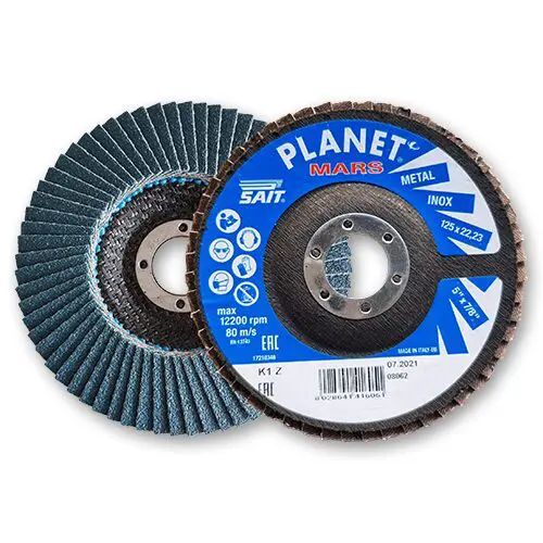 Disque à lamelles planet vert acier/inox Ø125 - grain 60_1
