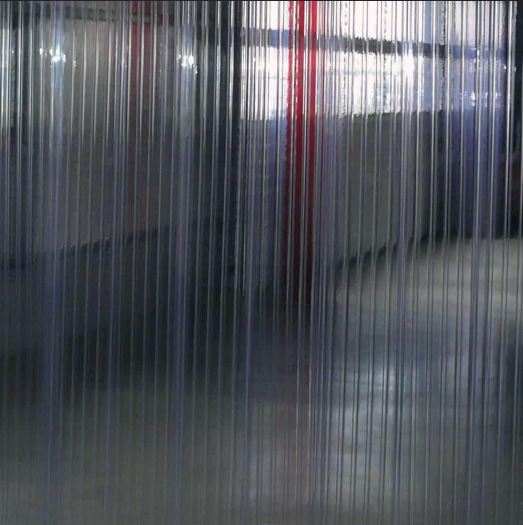 Lanière PVC souple bleu azure nervuré et opaque - 200 x 3 mm - Isolation thermique - pour portes à lanières_0