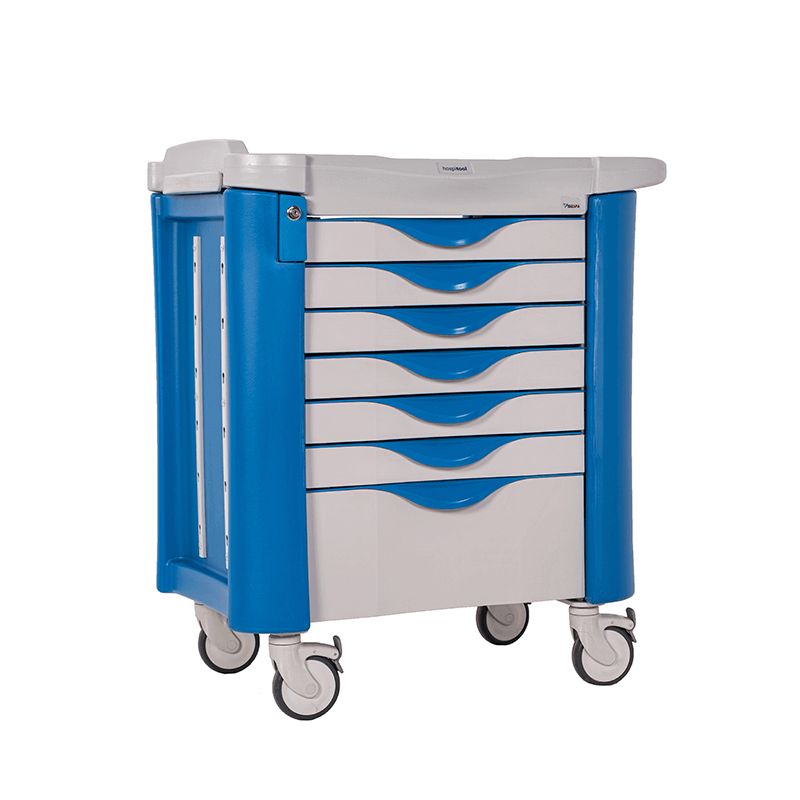 Chariot de médicaments - chariot médical Mespa Healthcare - profondeur 585 mm - tiroirs fonctionnels et roulettes pivotantes_1