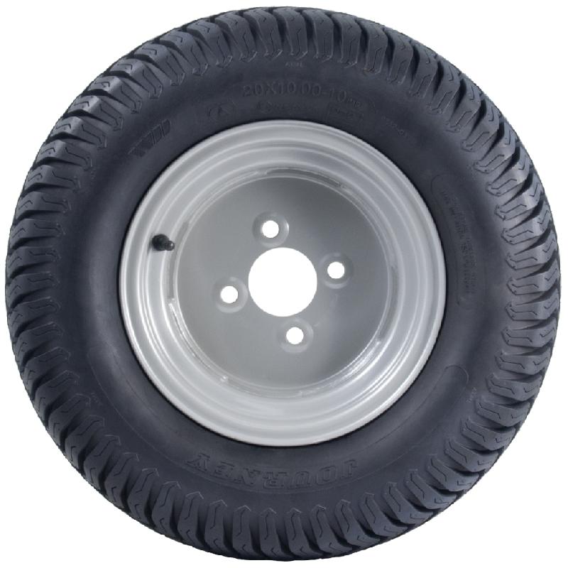Roues pour tondeuse à gazon 20x10.00-10, 4 plis, pour gazon, P332, homologuées pour la route, jante PCD 100 mm (jeu de 2)_1