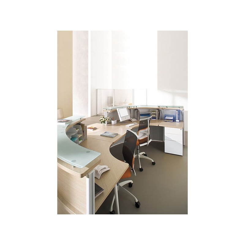 Banque d'accueil Obade - Référence AUBADE 23 AMBIANCE - avec cloison KP+ - Fabricant CLEN_1