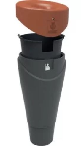 Corbeille publique Alvium Urban - Polyéthylène traité anti-UV - Cendrier intégré - 100% recyclable - Gris_1