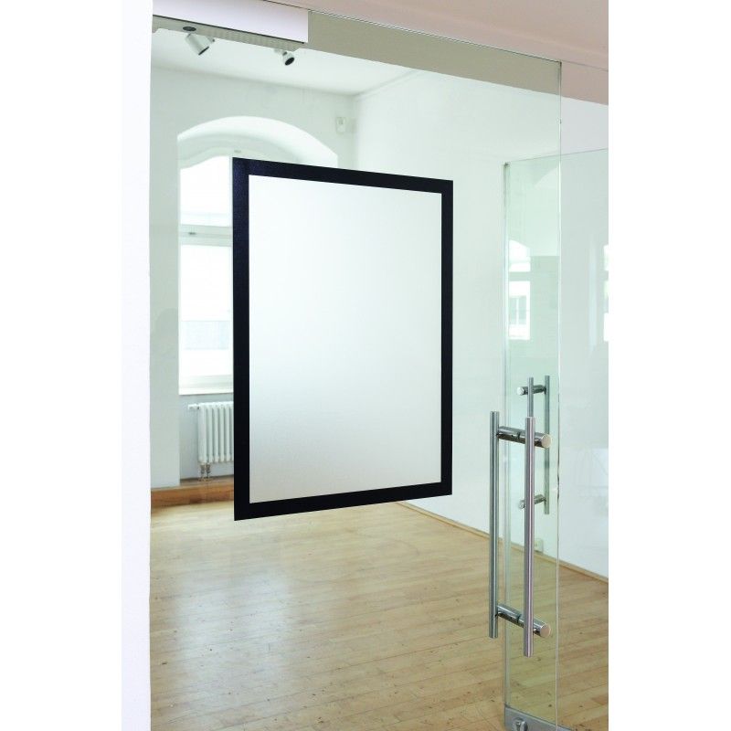 Idu0403 - porte-affiche adhésif - toutelasignaletique - repositionnable format : a2 ou a1 - coloris : noir ou argent_1