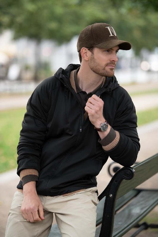 Veste softshell à capuche - Stretch, poches zippées - Fargo Homme - Noir - Nimbus_1