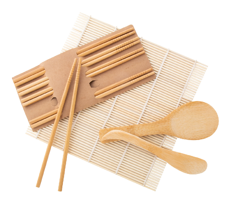 Set de préparation de sushi en bambou - natte, palette et baguettes incluses - 600 gr_1