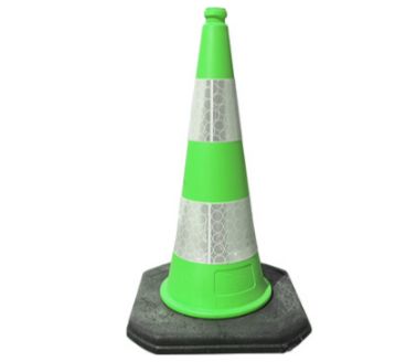28250 - Cône de chantier K5a pour virages - Lesté - Caoutchouc et Polyéthylène - 3 coloris et 2 hauteurs au choix_1