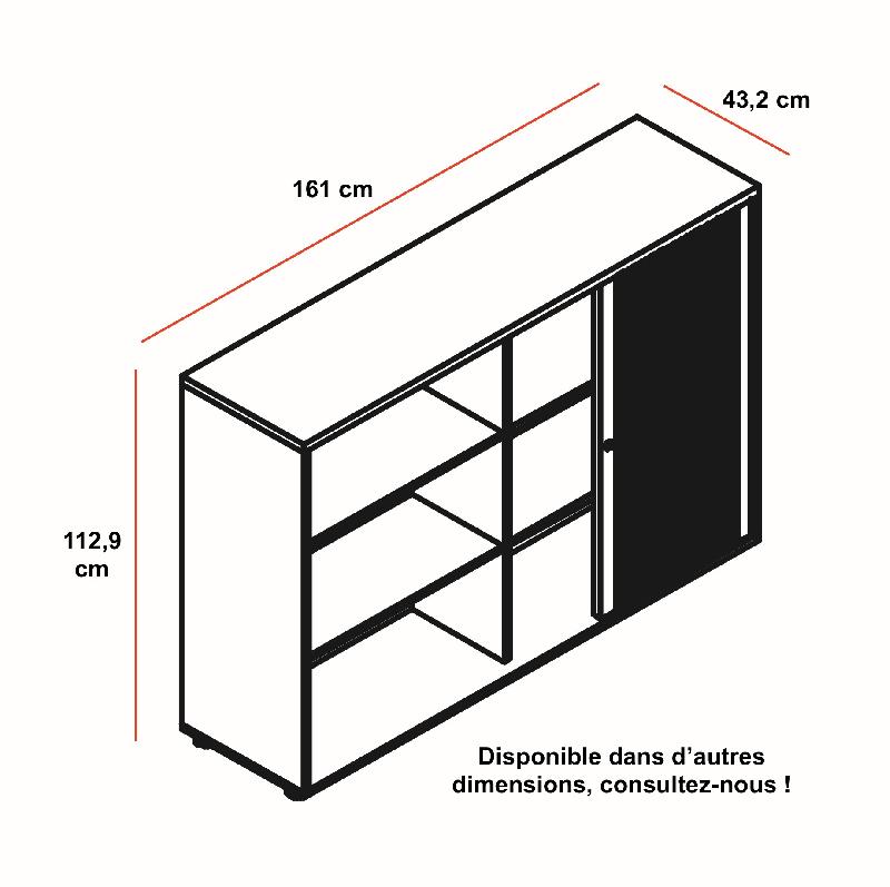 Armoire à rideaux en bois - MDD - Blanc pastel_1