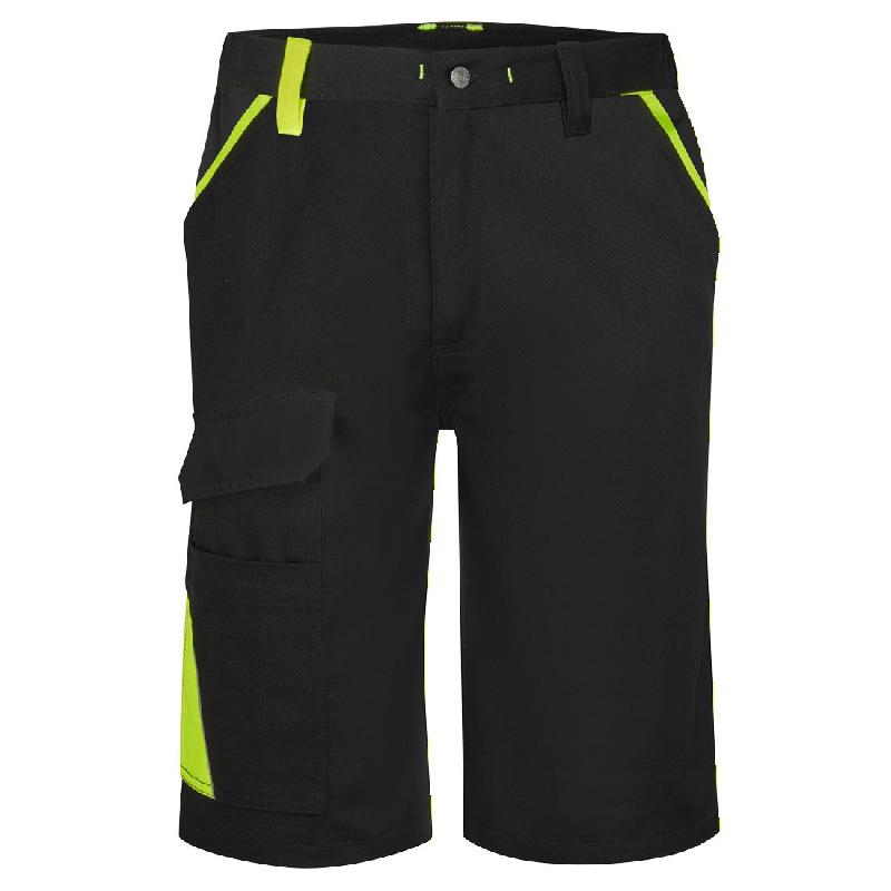 Bermuda coton bicolore WX1 - Noir/jaune / 50_1
