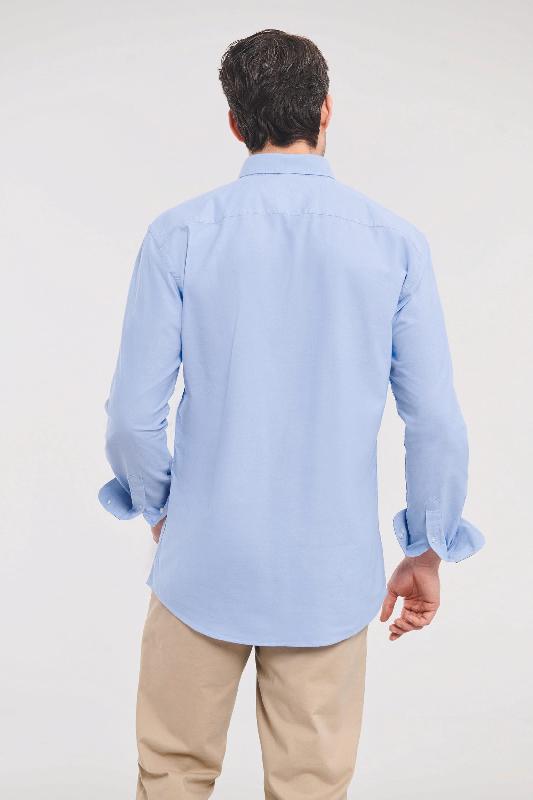 Chemise Oxford lavée manches longues - 100% coton - Réf: RU920M - Marque Russell - Disponible en plusieurs tailles et couleurs_1