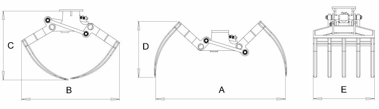 Fourche hydraulique pour usages agricoles serie flo - 10 idrobenne_1