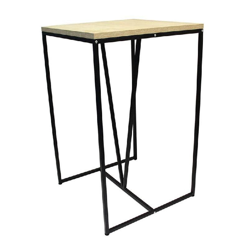 Piètement Istres Ht105,5 en acier noir pour mange debout intérieur 70x70cm_1