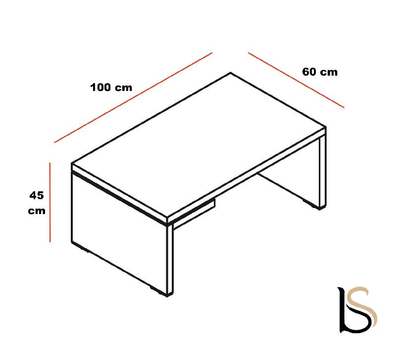 Table basse Mito - MDD - Blanc, Sycomore clair_1