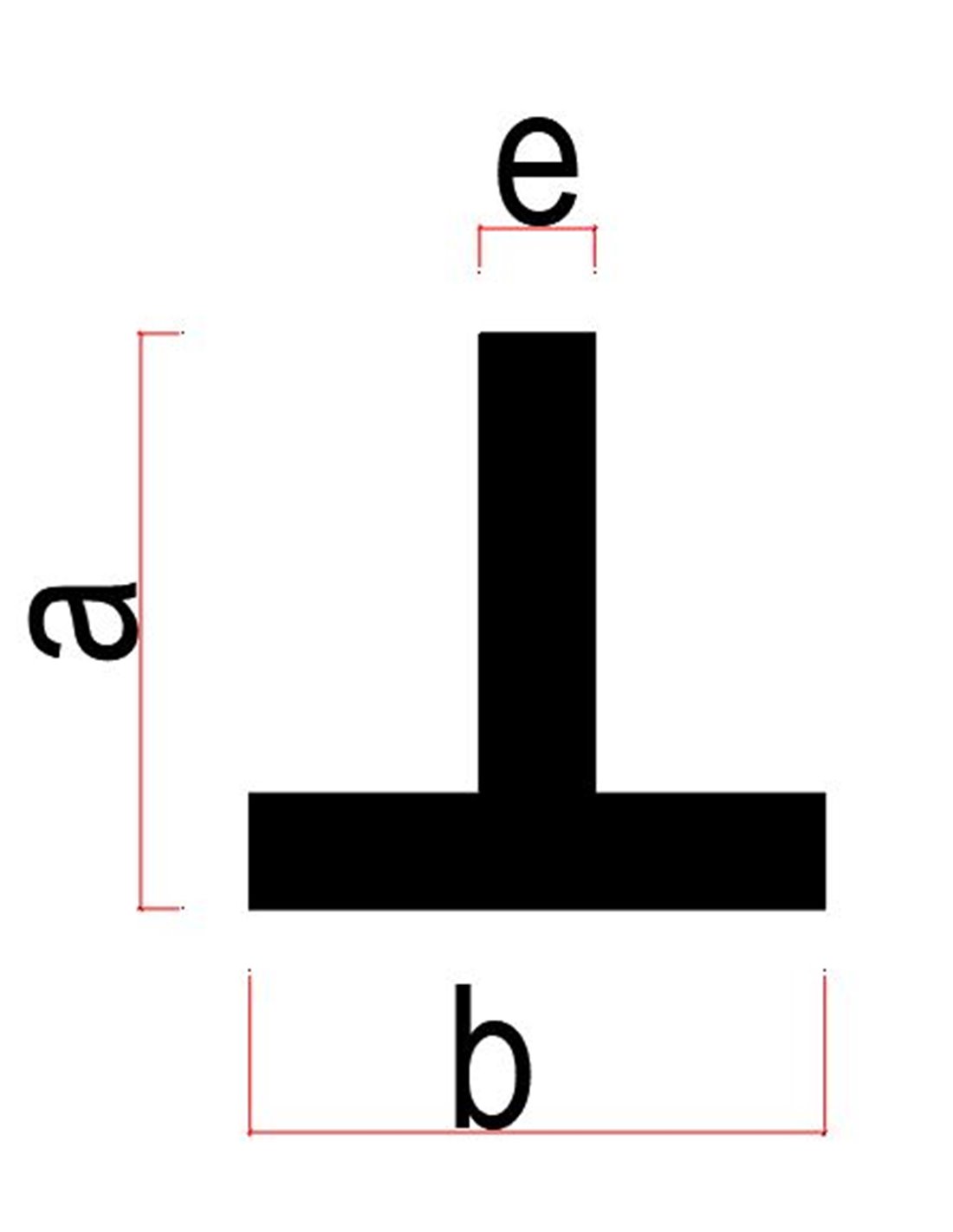 Té égal en aluminium léger et résistant à la corrosion - Longueur 6m - Réf TEA303_1