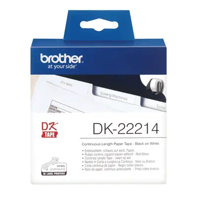Brother DK-22214 ruban d'étiquette Noir sur blanc_1