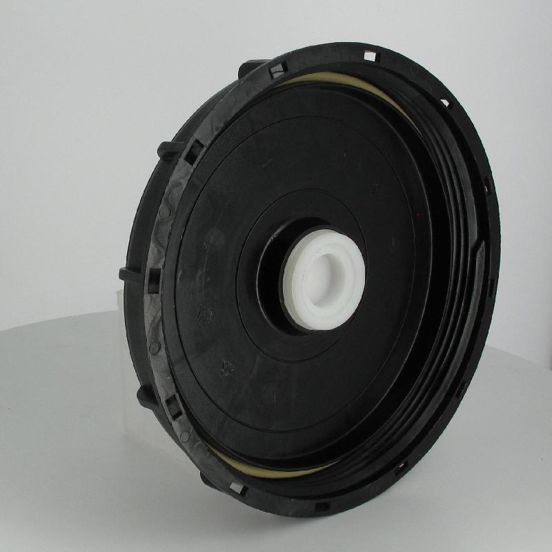 Couvercle Werit Ø 220 noir + bonde Femelle 2