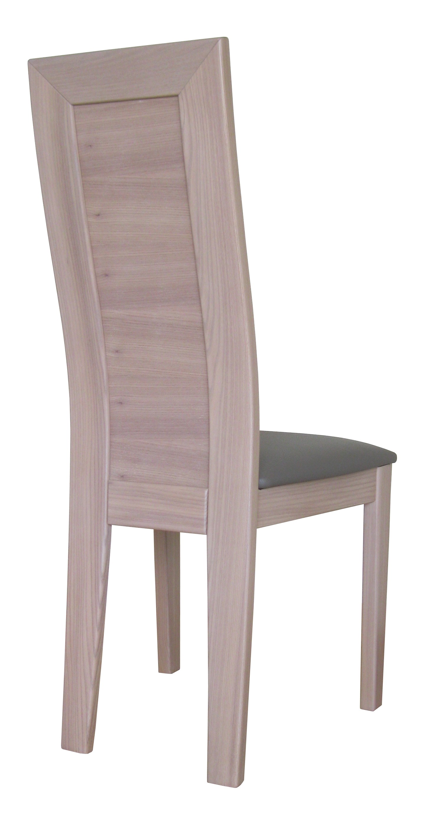 Lot de 2 chaise melissa en orme rouge et simili cuir taupe_1