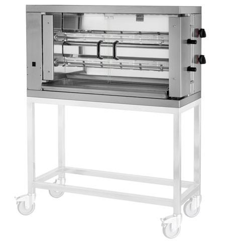 Rôtissoire verticale à gaz - 2 broches - Capacité 12 poulets - Inox AISI 304 - Référence MCM 2EG_1