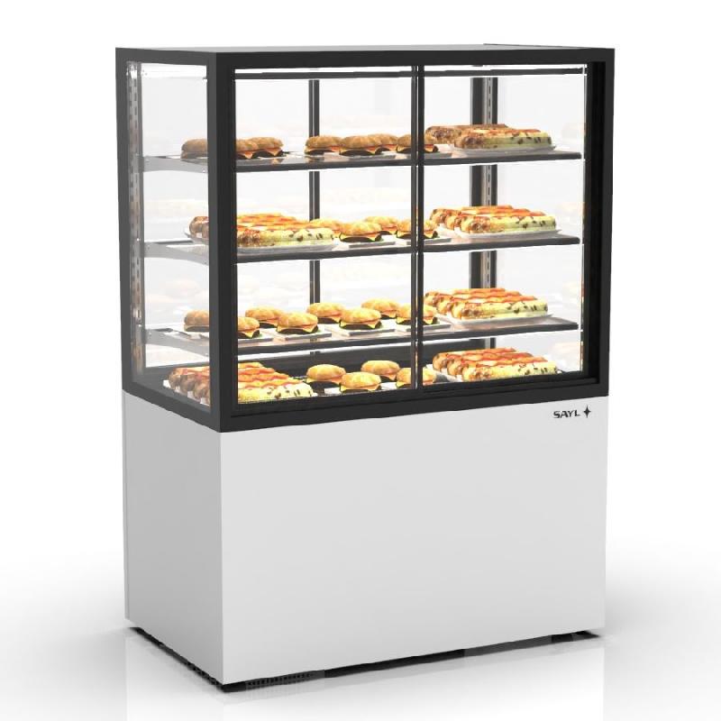 Vitrine chauffante INTEGRA chaleur sèche sur base - 1000 mm - 4 niveaux - H1400 mm - IN100/80-140C | Sayl Barcelona - Accès avant et arrière, 1400_1