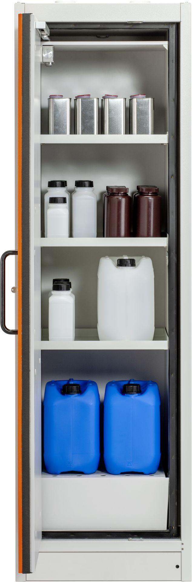 Armoire anti-feu CEMO PROline F90 6/20 - 1 porte gauche avec bac de rétention - Réf 11911_1