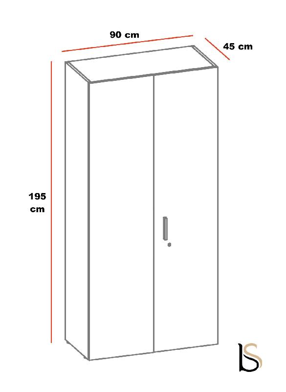 Armoire haute à portes battantes Luxury - Ofitres - Cuzco Oro_1