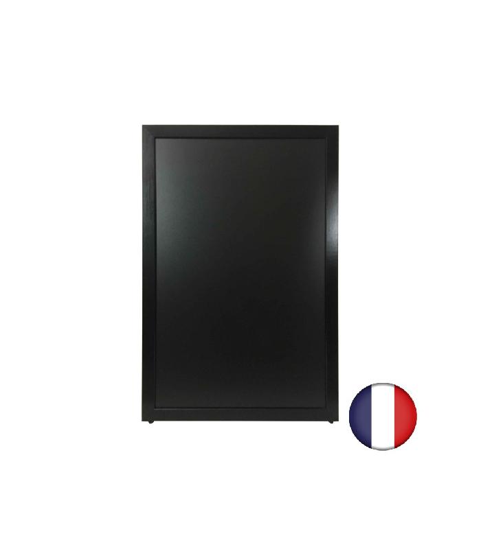 Chevalet stop trottoir sur patins avec cadre bois - 100 x 67 cm - Référence : LSTF84N_1