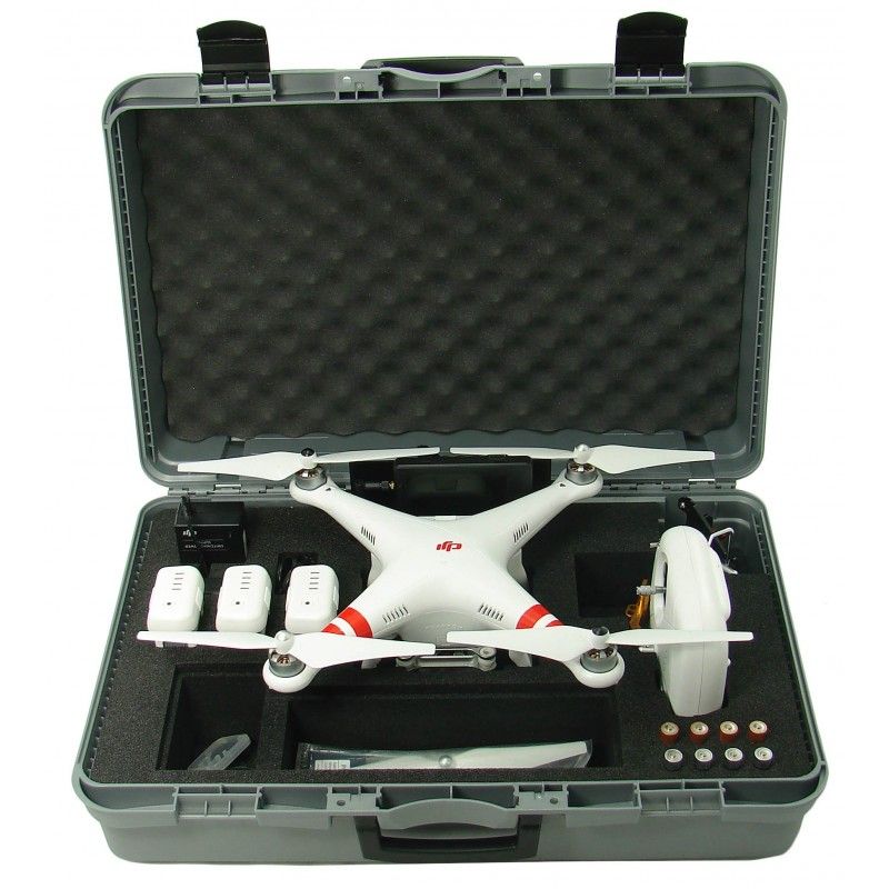 Phantom 2 multi compatible - Mallette de rangement pour drone DJI Phantom 2 Vision+ - Caltech VG-P2MC - plastique et mousse haute densité_1