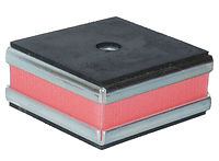 Plot caoutchouc à base de Polyuréthane, dimensions 72 mm x 72 mm x 30 mm - Sylomer : Gamme TSR_1