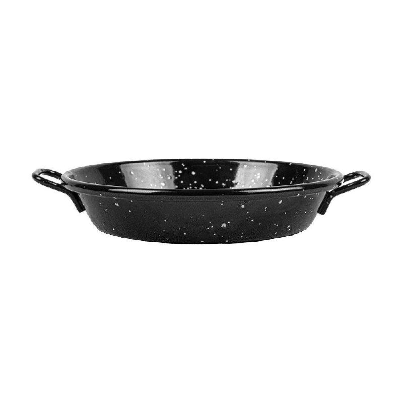 Poêle émaillée noir pour paëlla Ø12cm par 10_1