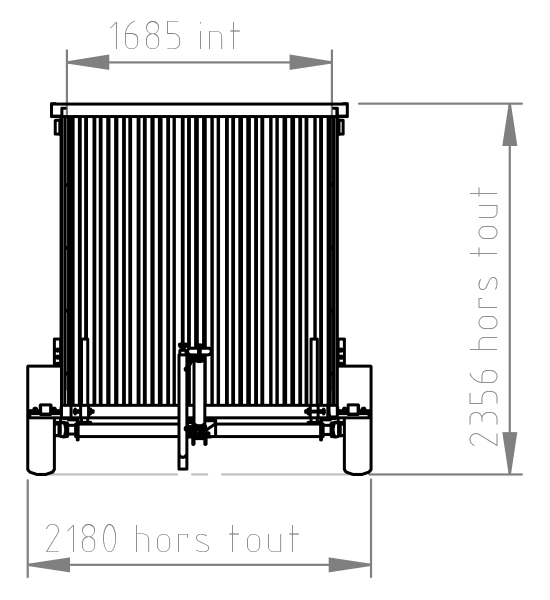 ROULOTTE DE CHANTIER STOCKAGE 5.01 X 2.18 X 2.35M_1
