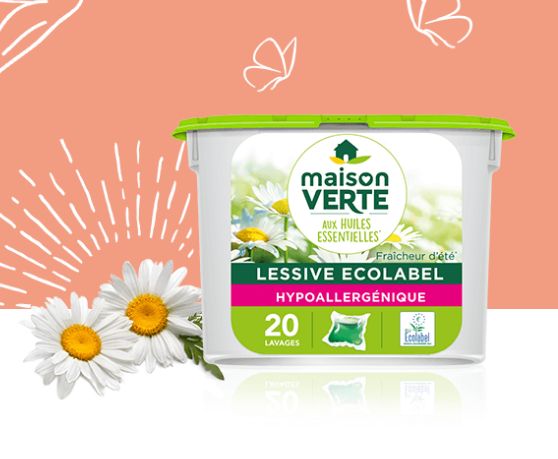 Capsules fraîcheur d’été - lessive Maison Verte - ultra-concentrée avec huiles essentielles (0.7 à 10.9 mg)_1