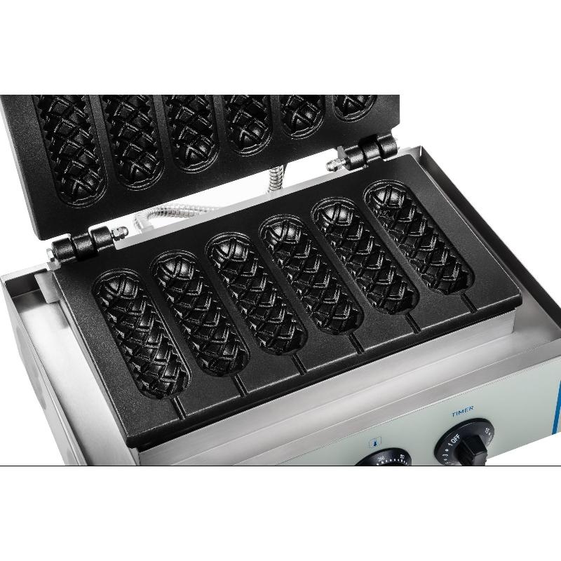 Gaufrier épi professionnel électrique à 6 bâtonnets (gaufrier sucette)_1