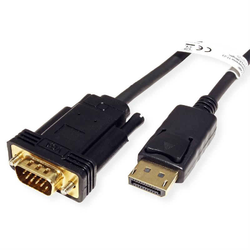 Roline câble displayport-vga, dp m - vga m, noir, 1 m_1