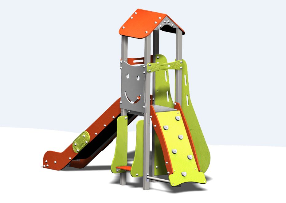 Structure de jeux combinees inox 1 tour gamme neo - neo11215i - crea equipements_1